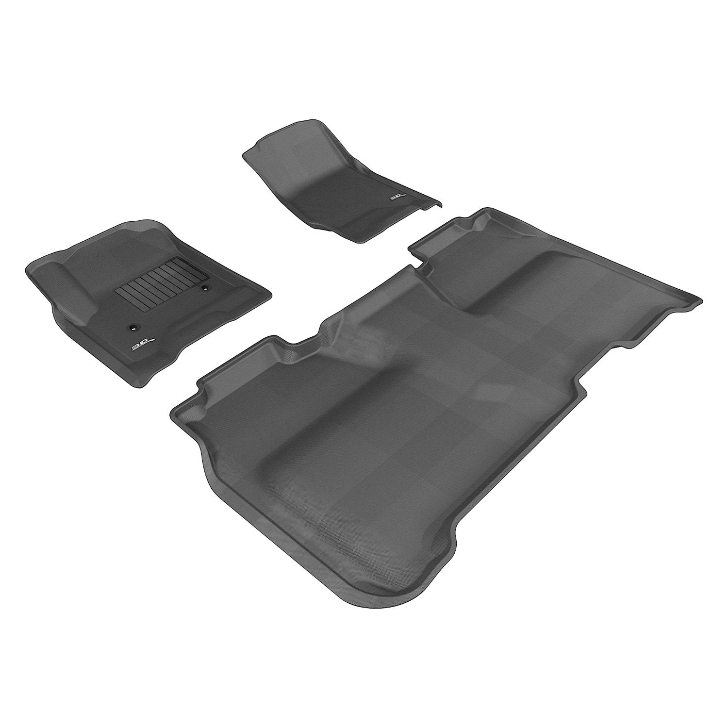 3D Mats Kagu Black Floor Liner Set For Chevy Silverado 14-19 L1CH04001509