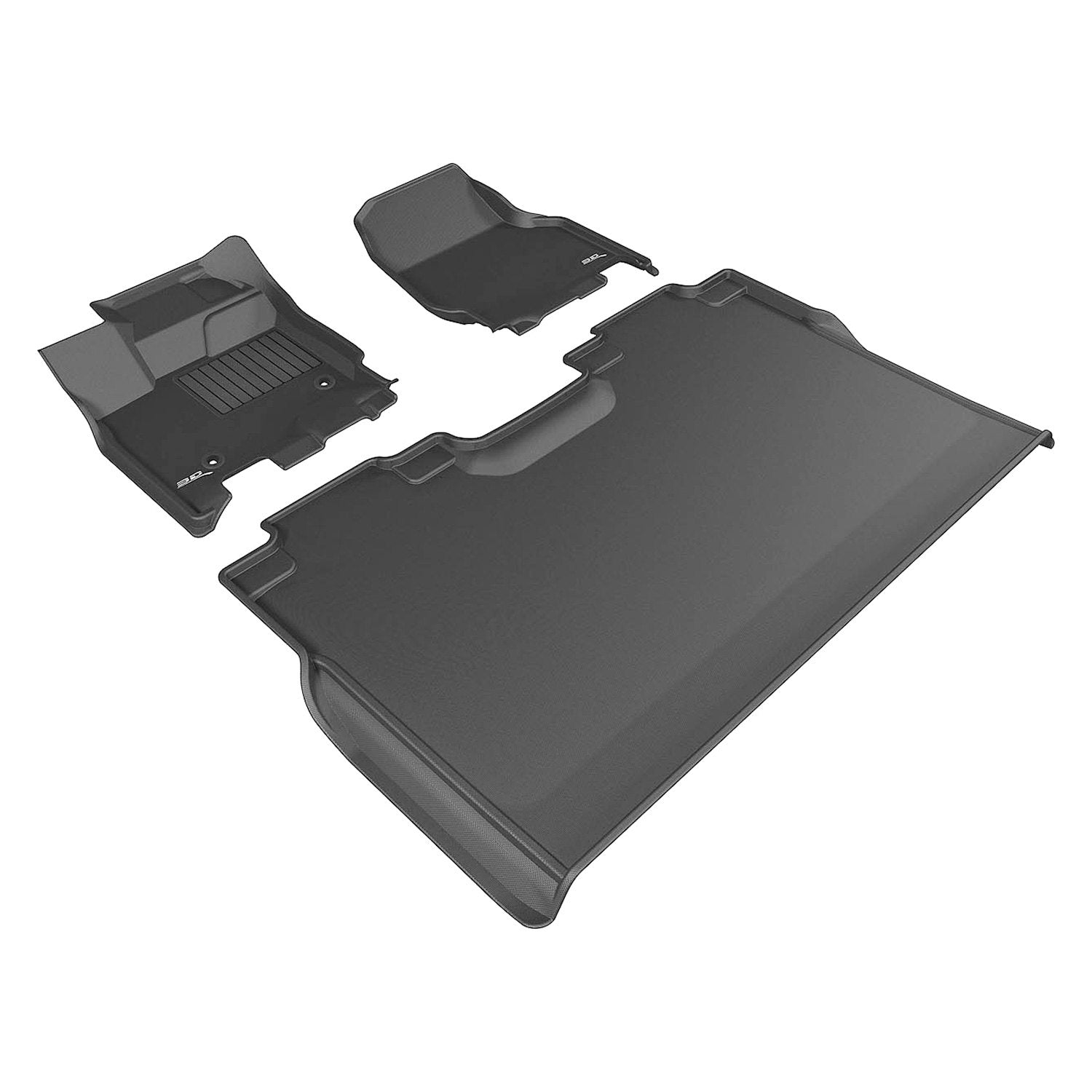 3D Mats Kagu Black Floor Liner Set For Ford F150 2015-2021 L1FR08301509