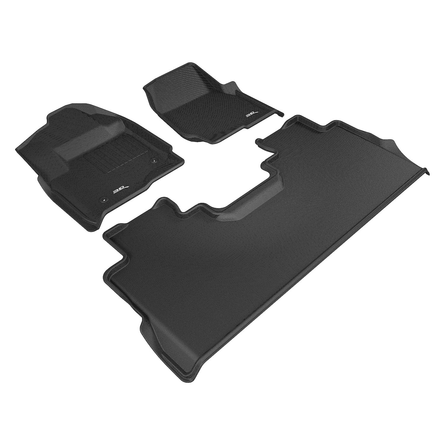 3D Mats Kagu Black Floor Liner Set For Ford F250/350/450 2017-2021 L1FR10801509