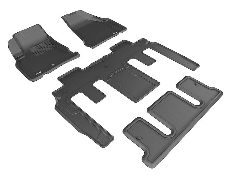 3D Mats Kagu Black Floor Liner Set For GMC Sierra 2015-2019 L1GM01301509