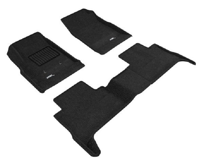 3D Mats Elegant Black Floor Liner Set For GMC Canyon 2015-2021 L1GM01804609