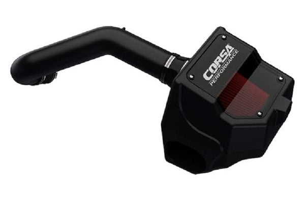 Corsa Closed Box Wrinkle Black Cold Air Intake System For F-150 15-20 49950D