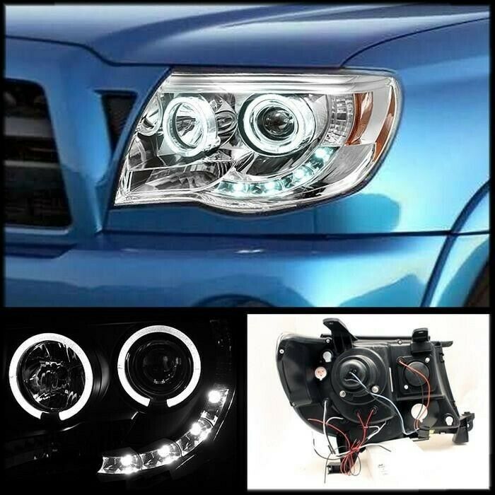 Spyder Auto Projector Chrome Head Lights Fits 05-11 Toyota Tacoma - 5011923