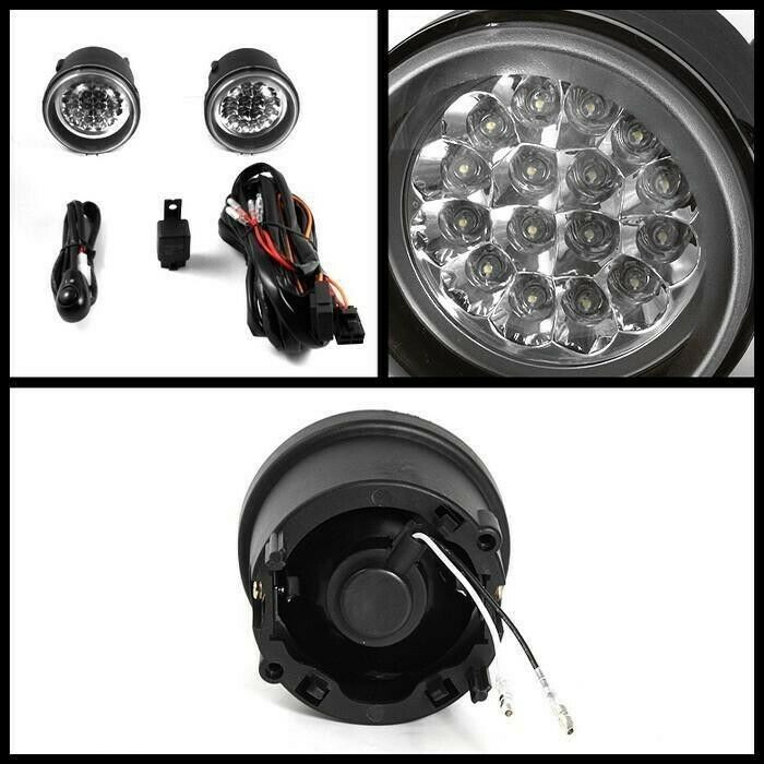 Spyder Auto LED Fog Lights w/Switch - Clear For Charger/Patriot & More - 5015563