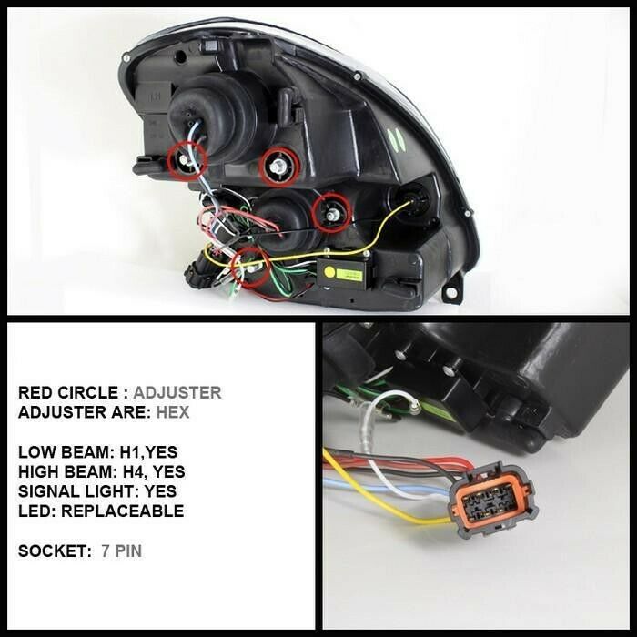 Spyder Auto Halogen Projector Head Lights Fits 03-04 Infiniti G35 4DR - 5031747