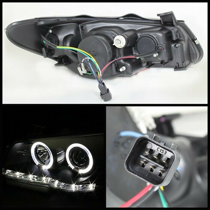 Spyder Auto LED Halo Projector Black Head Lights Fits 07-10 Elantra - 5070241