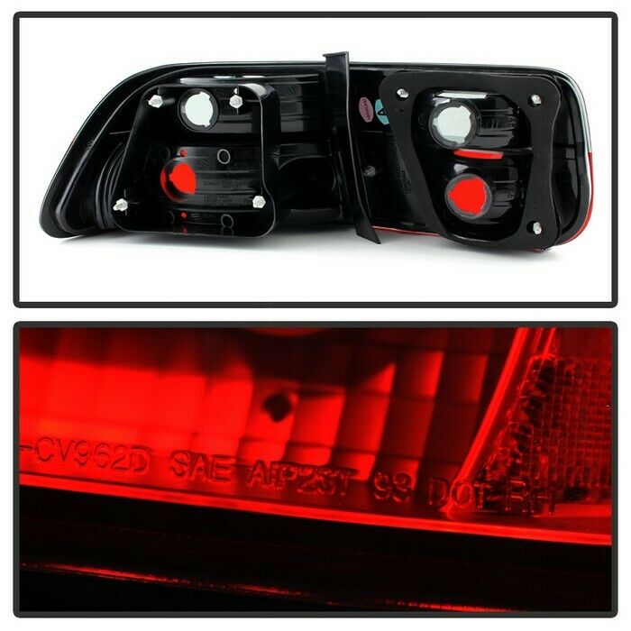 Spyder Auto Crystal Red Smoke Tail Lights Fits 96-00 Honda Civic 2Dr - 5076557