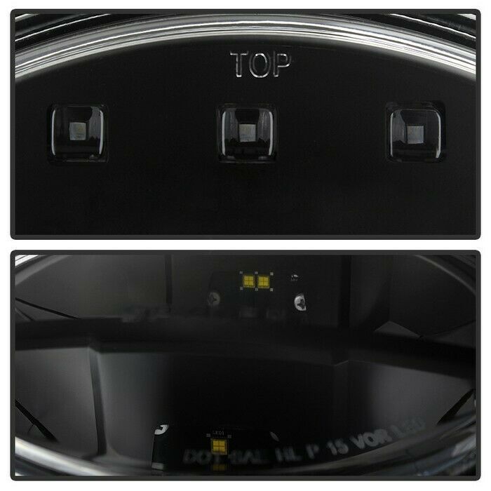 Spyder Auto 5080950(HD-YD-JW07-LED-BK) LED Crystal HeadLights ForWrangler 07-15