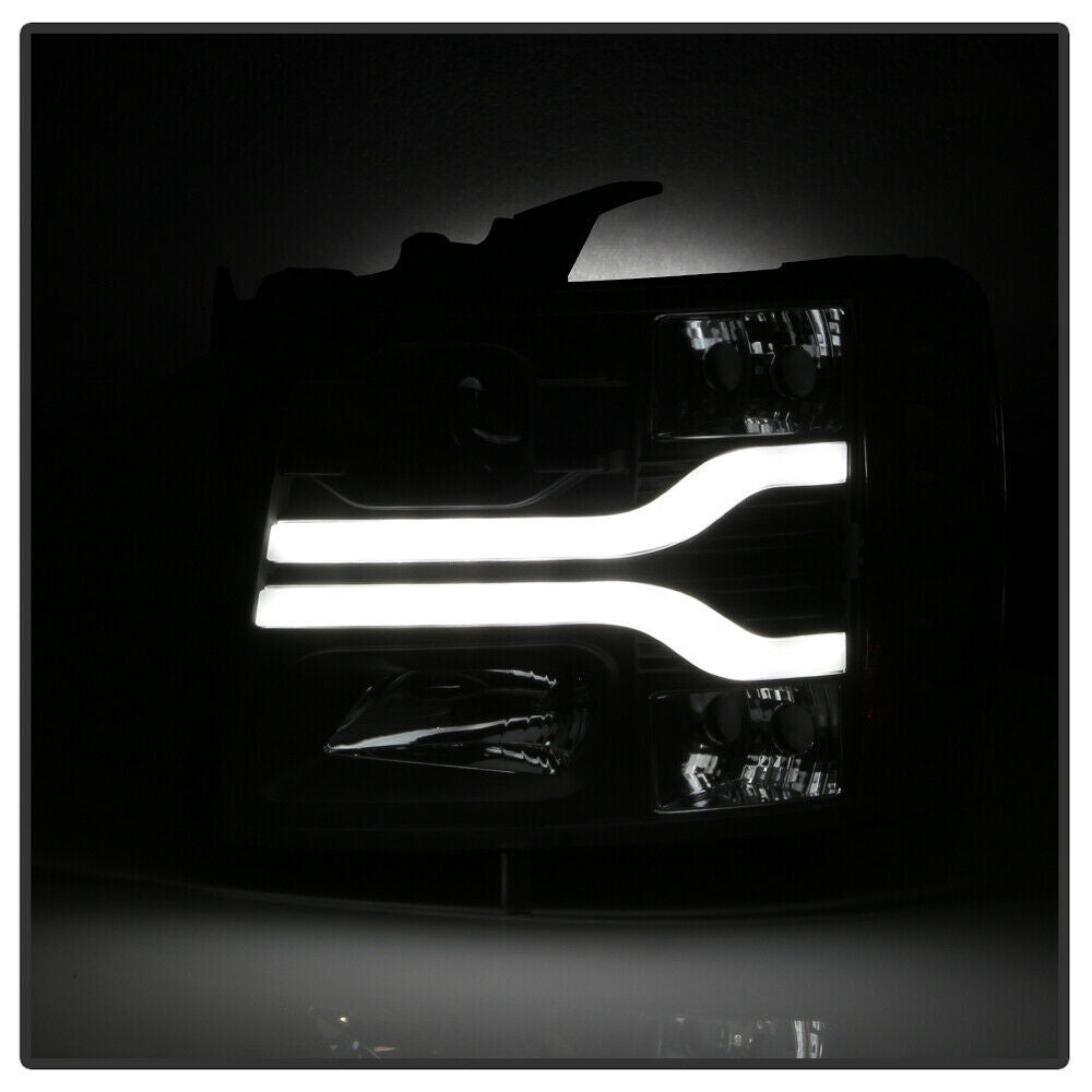 Spyder Black Projector Head Lights For Silverado 1500/2500HD/3500HD - 5083609