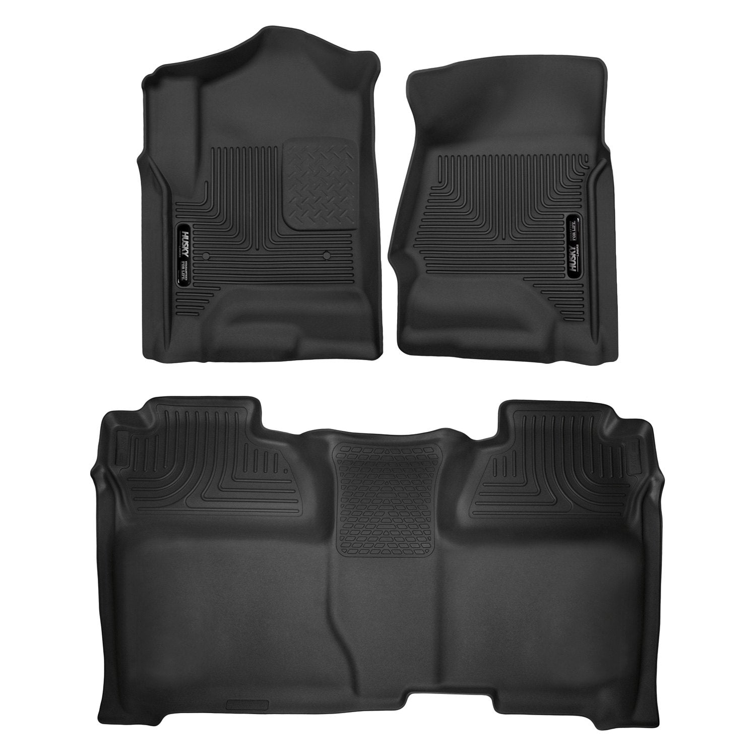 Husky Liners X-Act Black 1st&2nd Row Liners For 14-19 Silverado&Sierra - 53908