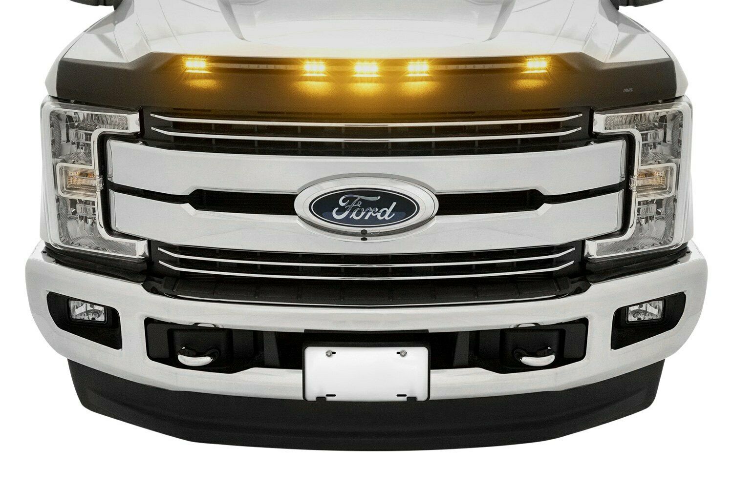 AVS Hood Protector Shield w/Light For Ford F-250 F-350 F-450 SD 17-20 - 753135