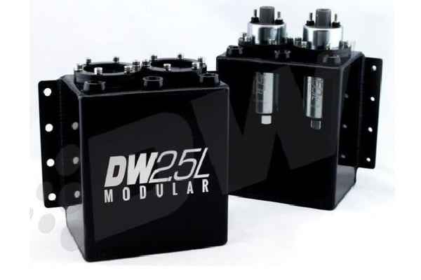 DeatschWerks 2.5L Modular Surge Tank (1-2 DW250il Fuel Pumps) Pumps Not Included