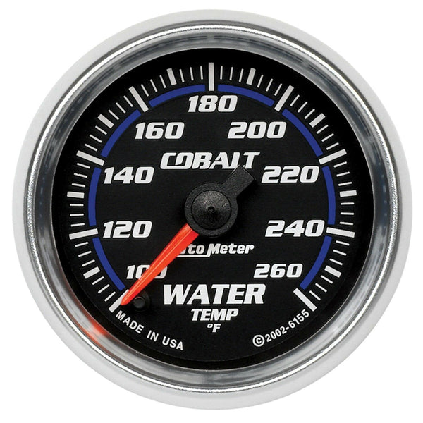 AutoMeter Cobalt Analog Water Temperature Gauge - 6155