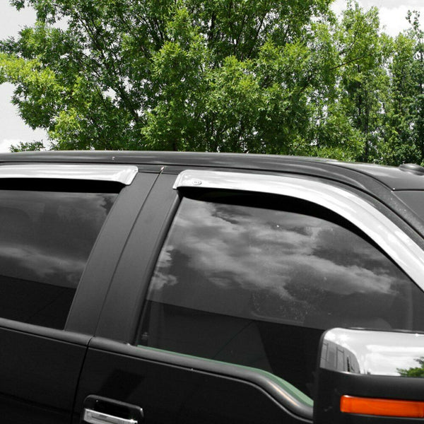 AVS Rain Guards Chrome Window Vent Visor For 07-14 Ford Edge&Lincoln MKX  684141
