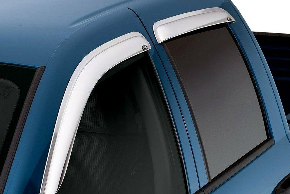 AVS 4Pc Chrome Tape-On Window Vent Visor For 1999-2016 Ford F-250 F-350 - 684953