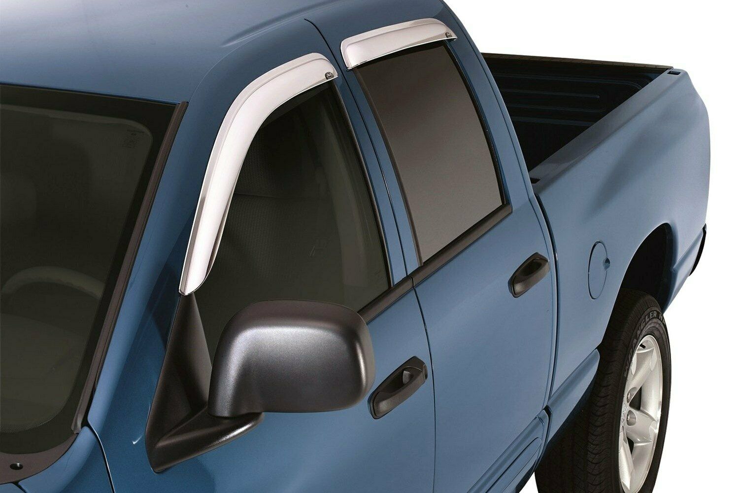 AVS Chrome Side Window Deflectors For Ford F-150/250/350/450/550 15-20 - 684975