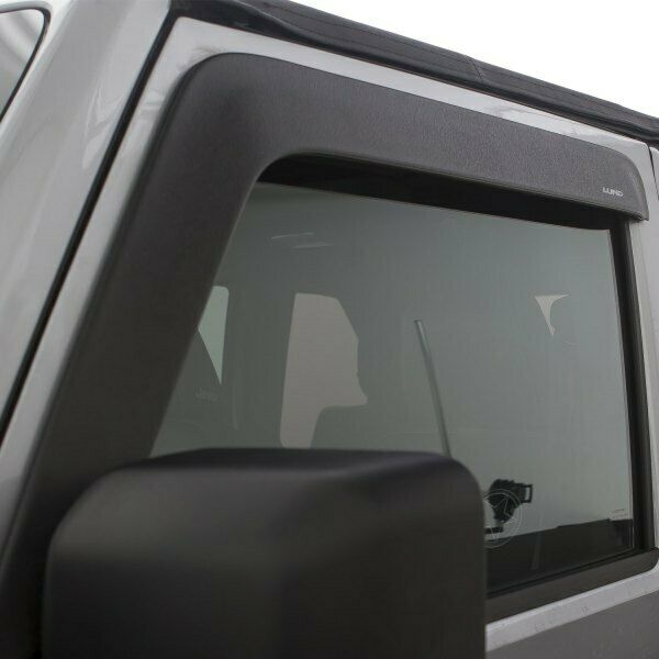 AVS 2-Pc Matte Black Side Window Deflectors For Jeep Wrangler JK 07-18 - 772020