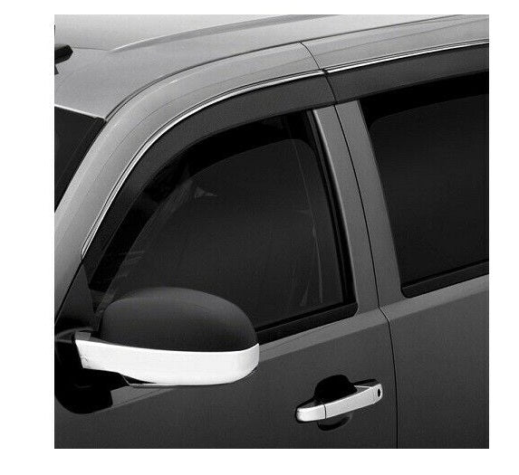 AVS Smoke Chrome Trim Side Window Deflectors For Honda Accord 2008-2012 - 794007