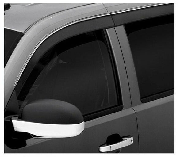 AVS 4Pc Low-Profile Chrome Trim Vent Visor For 11-19 Jeep Grand Cherokee  794015