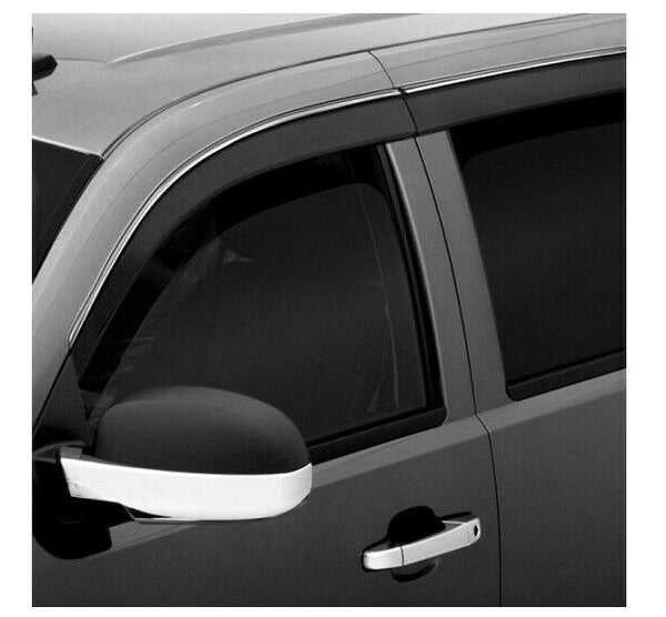 AVS Smoke Chrome Trim Side Window Deflectors For Chevrolet Suburban 15-20-794082