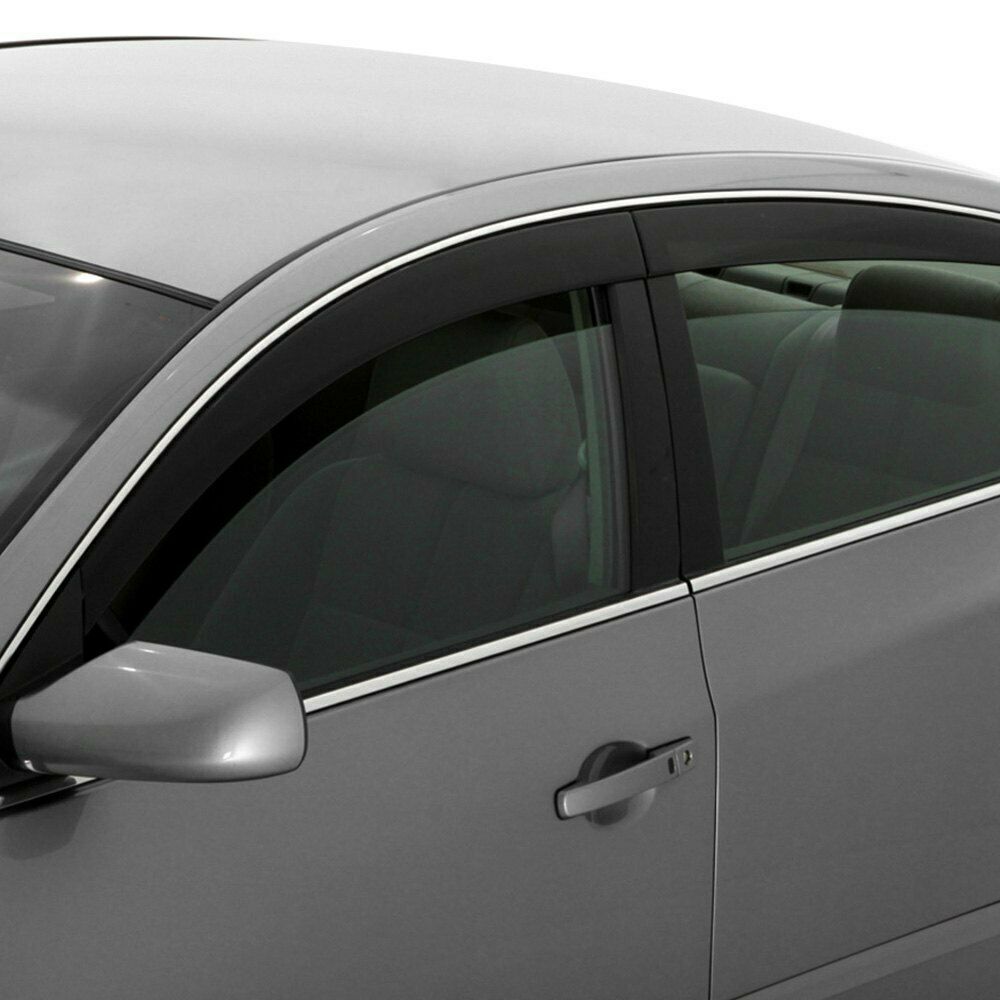 AVS Rain Guards 4Pc Tape-On Window Vent Visor Smoke For 15-17 Ford Edge - 894035