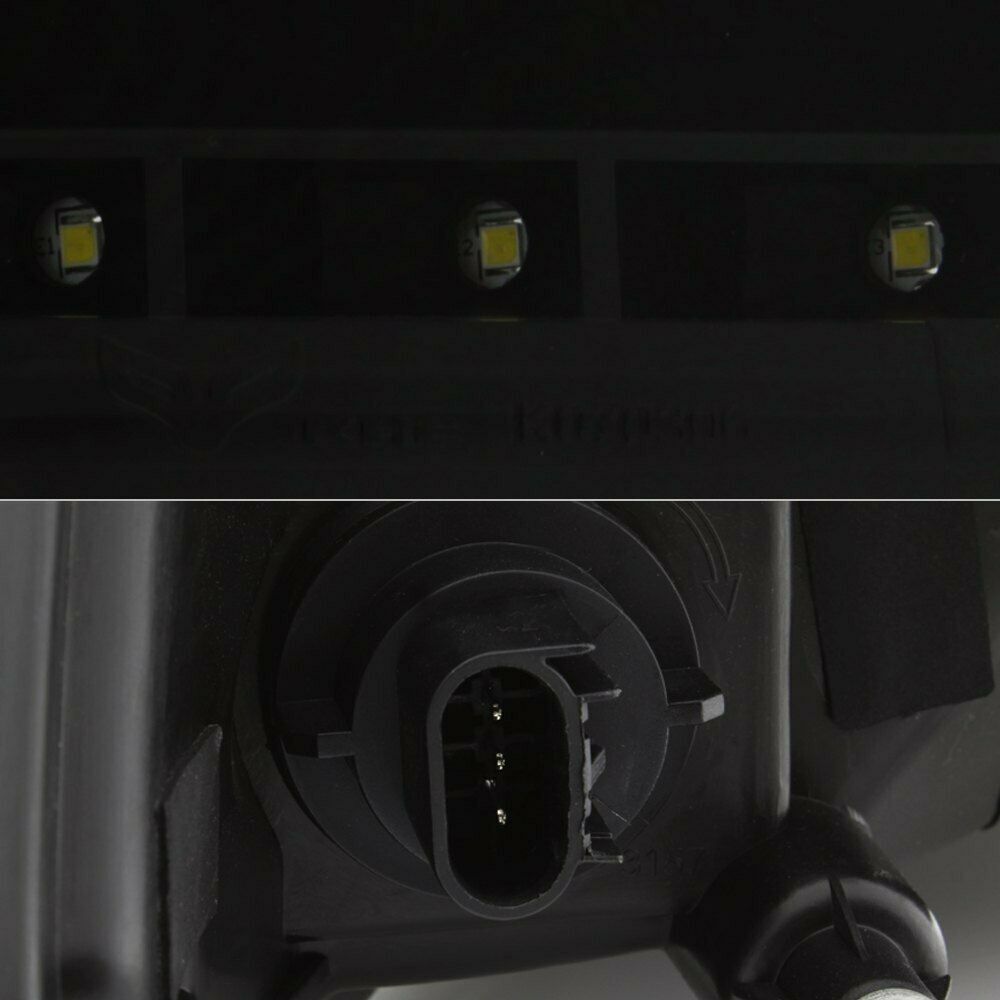 Spyder Black Smoke Head Halo LED Projector Lights for 09-14 Dodge Ram - 9036736