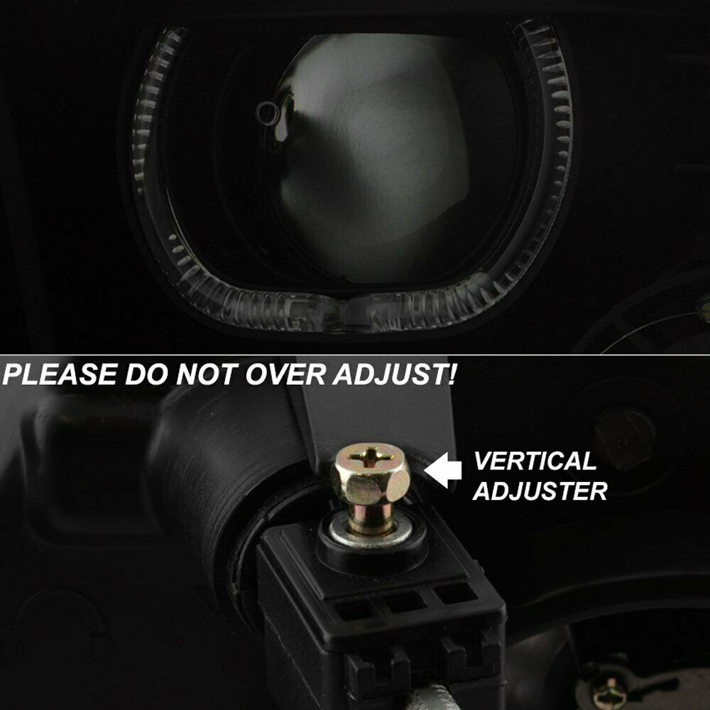 Spyder Black Smoke Head Halo LED Projector Lights for 09-14 Dodge Ram - 9036736