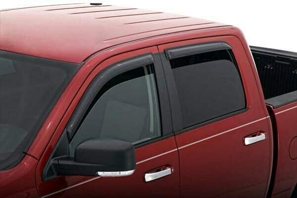 AVS Rain Guards 4Pc Tape-On Window Vent Visor Smoke For 09-18 Dodge Ram - 94109