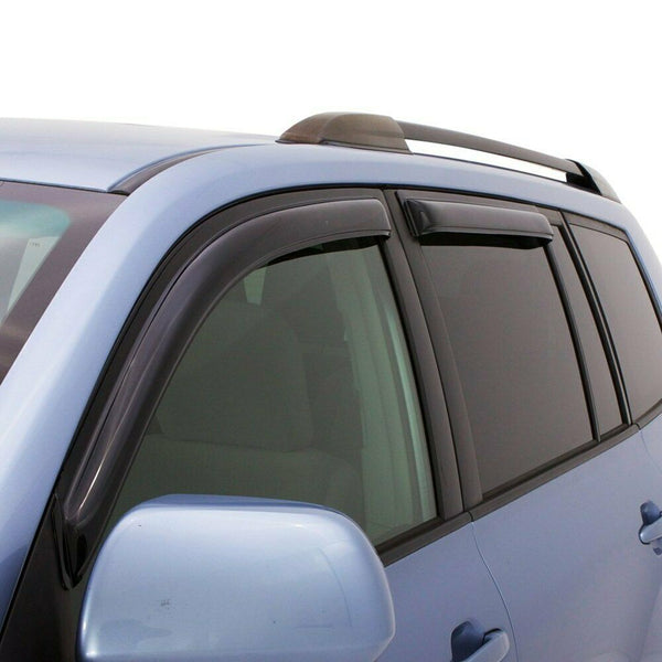 AVS 4-Pc Dark Smoke Side Window Deflectors For Kia Rio Sedan 2006-2009 - 94516