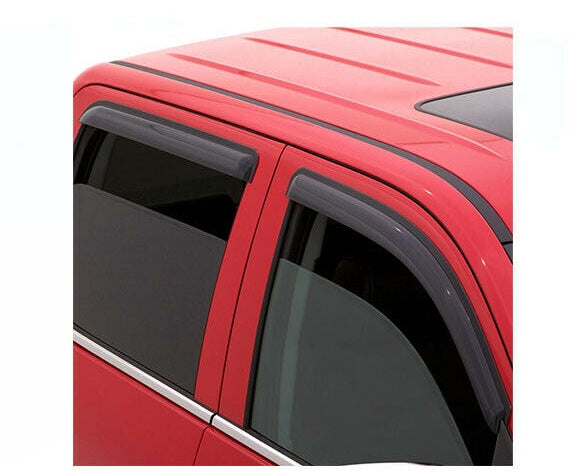 AVS 4Pc Dark Smoke Tape-On Window Vent Visor For 06-09 Dodge Ram Crew Cab  94845