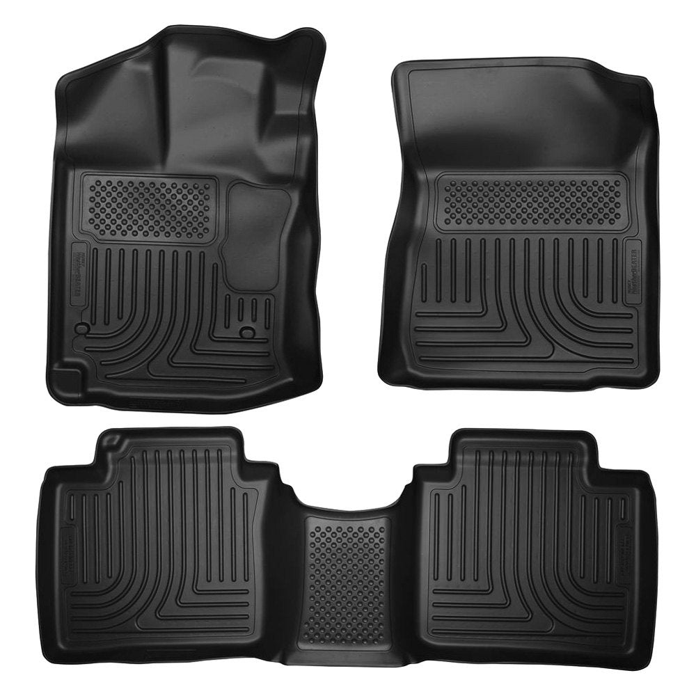 Husky Liners WeatherBeater Black 1st&2nd Row Mats For 12-14 Toyota Venza - 99541