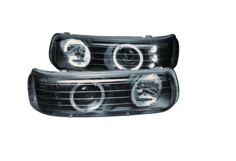 Anzo For 99-02 Chevy Silverado 1500/2500 Projector Headlights Black w/Halo & LED