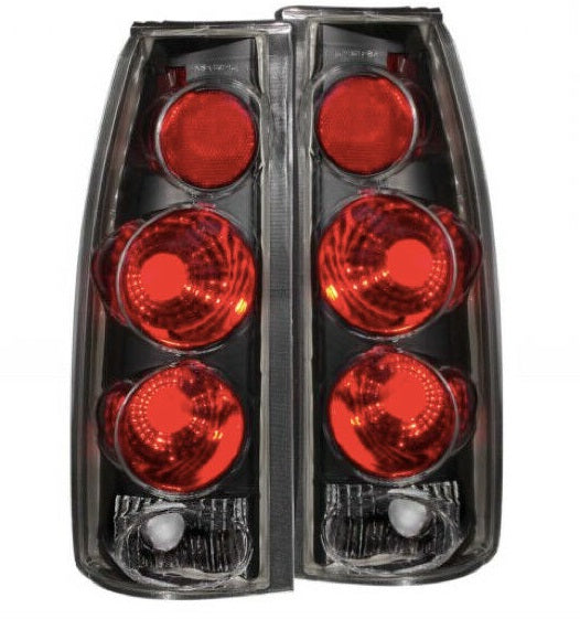 ANZO For 88-98 Chevy/GMC C/K1500/2500 3D Style Black Tail Lights - 211019
