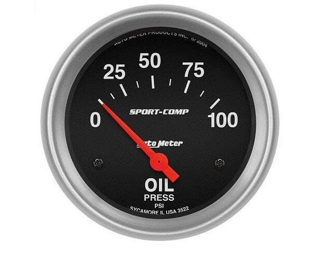 AutoMeter Sport-Comp Analog Oil Pressure Gauge 2-5/8" - 3522