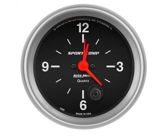 AutoMeter Sport-Comp Analog Clock Gauge 2-5/8" 12 HOUR - 3585