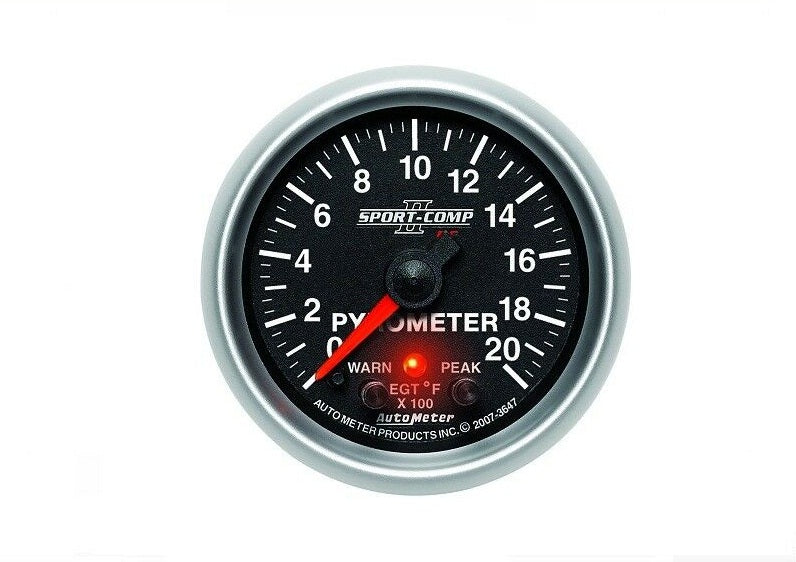 AutoMeter Sport-Comp II Pro-Control Analog Gauge 0-2000 °F - 3647
