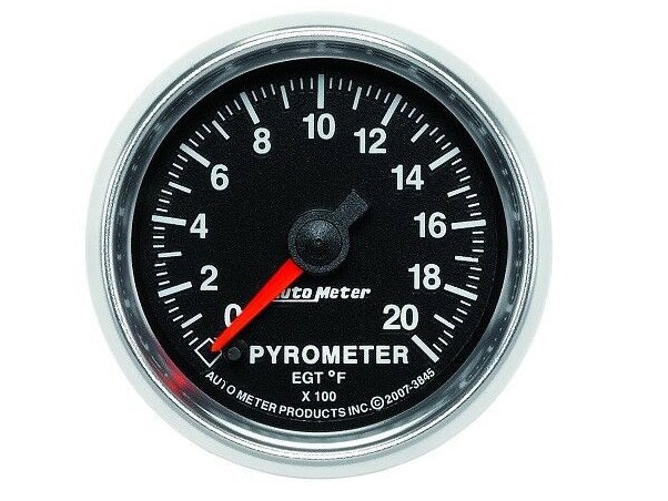 AutoMeter GS Series Analog Pyrometer Gauge 0-2000 °F - 3845