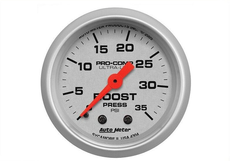AutoMeter Ultra-Lite Analog Boost Pressure Gauge  0-35 PSI - 4304