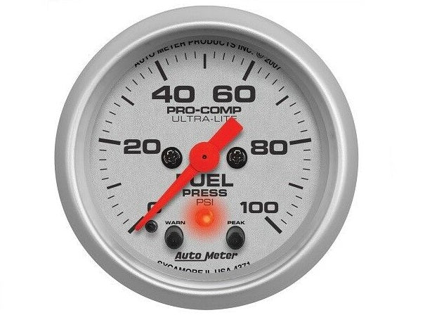 AutoMeter 0-100 PSI Ultra-Lite Analog Fuel Pressure Gauge 2-1/16" - 4371