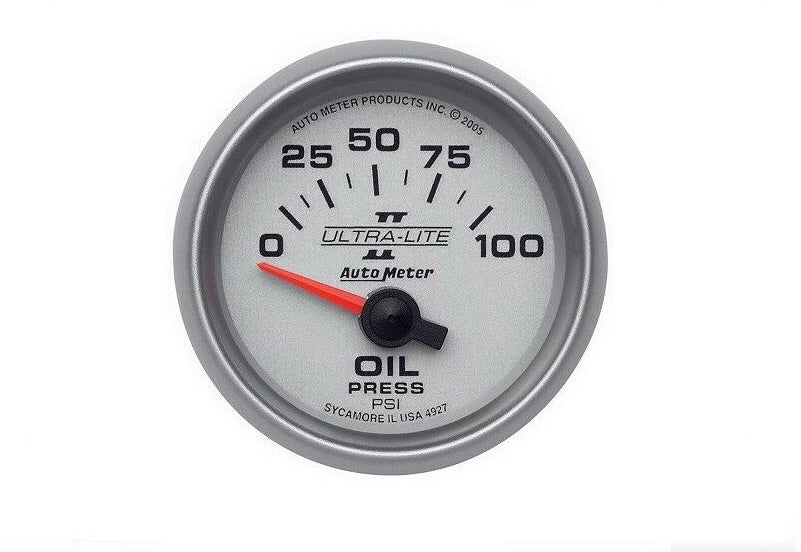 AutoMeter Ultra-Lite II Analog Oil Pressure Gauge 0-100 PSI - 4927