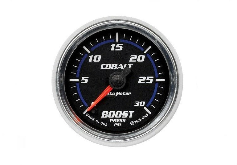 AutoMeter 0-30 PSI Cobalt Boost Pressure Analog Gauge- 6160
