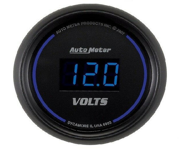 AutoMeter Cobalt Digital Series Voltmeter Gauge 2-1/16" - 6993