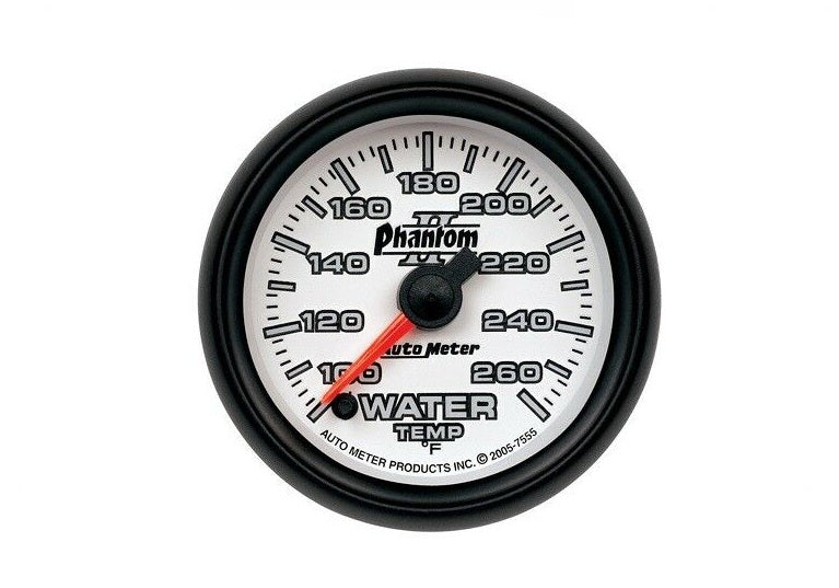 AutoMeter Phantom II Analog Water Temperature Gauge  2-1/16" - 7555