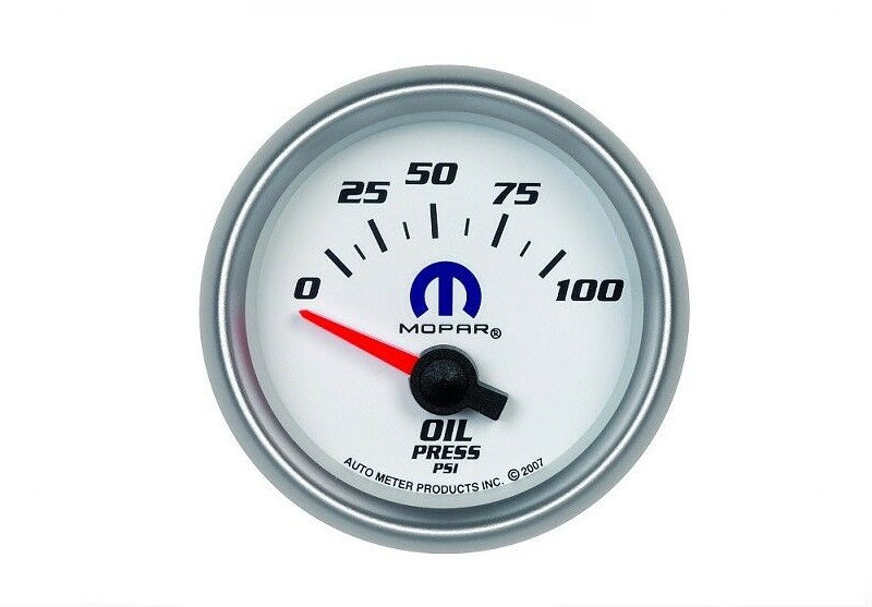 AutoMeter Mopar Series Analog Oil Pressure Gauge 0-100 PSI - 880029
