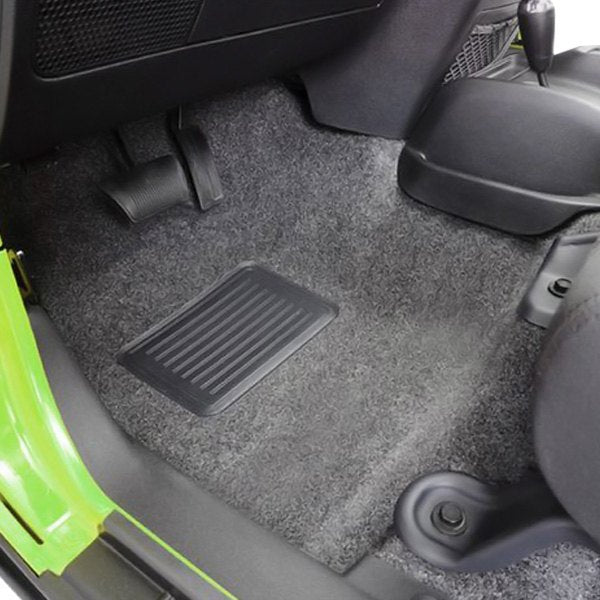 BedRug Gray Replacement Floor Carpet Kit For Jeep Wrangler 2018-2021 BRJL18F2