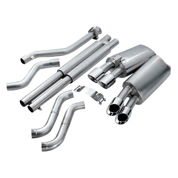 Corsa 304 SS Cat-Back Exhaust System with Quad Rear Exit For Corvette 96 14118