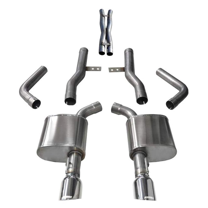 Corsa 304 SS Cat-Back Exhaust System with Split Rear Exit For Chrsyler/GMC 21004