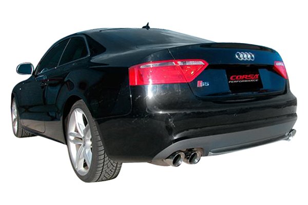 Corsa 304 SS Cat-Back Exhaust System with Quad Rear Exit For Audi S5 08-14 14544
