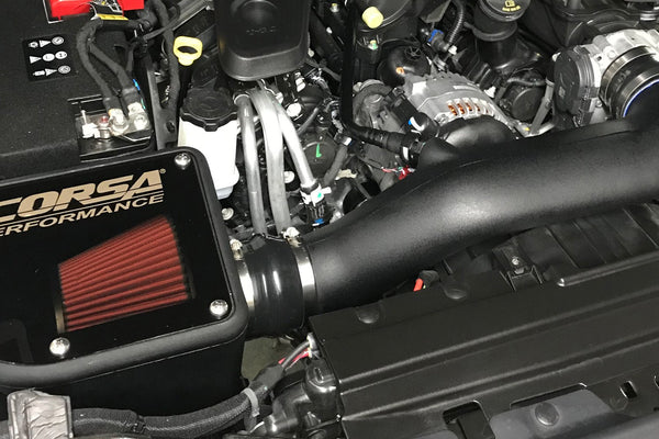 Corsa Closed Box Wrinkle Black Cold Air Intake System For Jeep 19-21 47736D