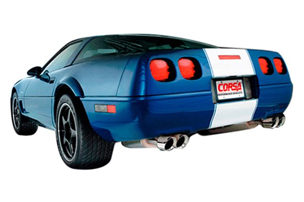 Corsa 304 SS Cat-Back Exhaust System with Quad Rear Exit For Corvette 96 14118